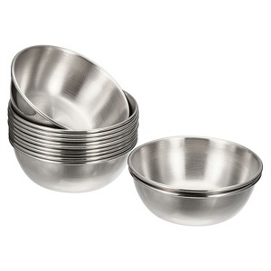 Unique Bargains Thick Stainless Steel Condiment Dishes for Kitchen Restaurant 3.2" Dia - 1 of 4