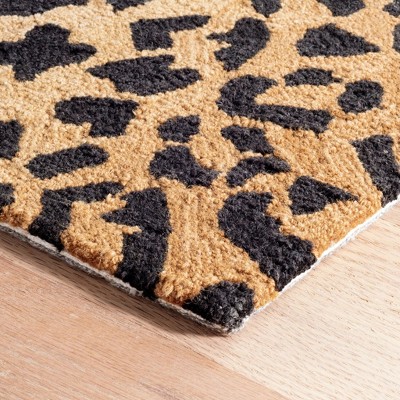 Leopard Print 2' x 3' Handmade Wool Rug