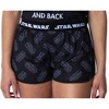 Star Wars Women's Love You To The Death Star Racerback Tank Shorts Pajama Set Black - 4 of 4