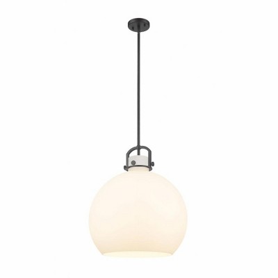 Newton Sphere - 1 Light Stem Hung Pendant In Industrial Style-22.5 Inches Tall and 18 Inches Wide