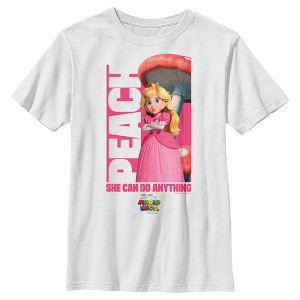 Boy's The Super Mario Bros. Movie Peach She Can Do Anything T-Shirt - 1 of 4