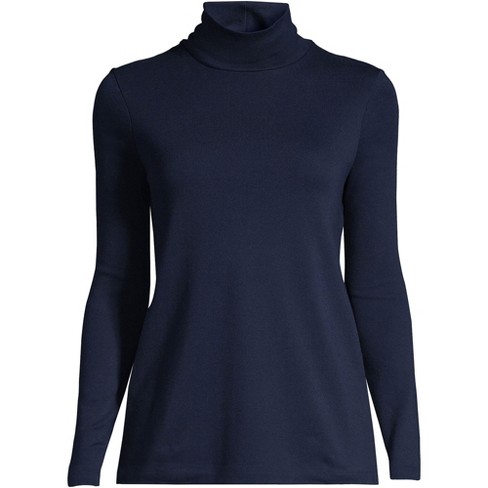 Lands' End Women's Supima Cotton Long Sleeve Turtleneck - X-small