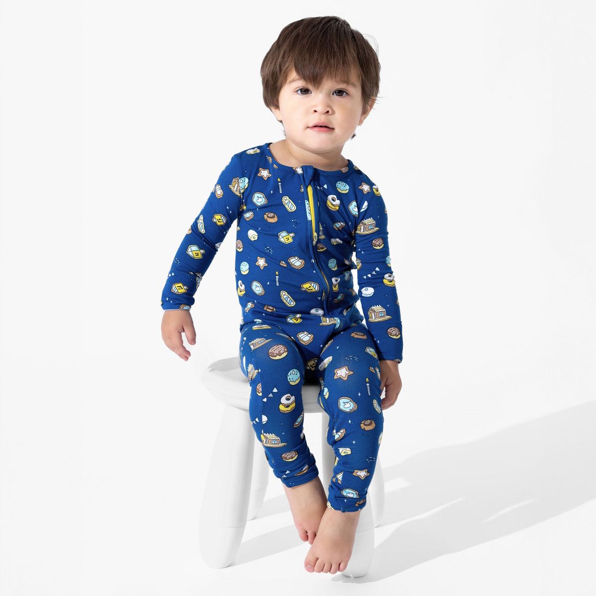 Bellabu Bear Baby Hanukkah Cookies Bamboo Convertible Footie