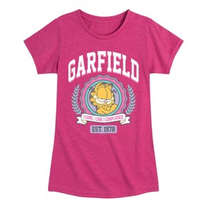 Girls' - Garfield - Collegiate Fitted Short Sleeve Graphic T-Shirt - 1 of 4