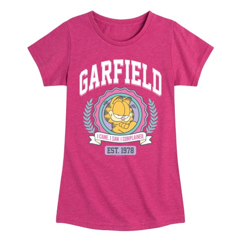 Girls' - Garfield - Collegiate Fitted Short Sleeve Graphic T-Shirt - image 1 of 4