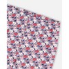 Deux par Deux Girl Organic Cotton Leggings Blue Apple Print - 4 of 4