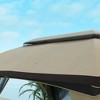 Resenkos Outdoor Garden Gazebo, Sunshade Gazebo Canopy,10' x 13' Patio Gazebo with Netting & Curtains, Vented Roof, Beige - 4 of 4