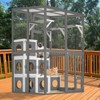 FURNIinspire Pet Crates and Houses Cat Crate Furniture Style Heavy duty Kennel Cage, Stylish Pet Crate, Multiple Functional Spaces, Grey, - 2 of 4