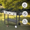 Winado 3 Burner 225,000 BTU Outdoor Propane Gas Stove Side Shelves - 4 of 4