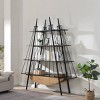 Modern Open Storage Bookshelf,4-Tier Wood Bookshelf with Metal Shelves and Storage Drawer,Freestanding Decoration Display Rack-Baofuwish - 3 of 4