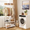 Artloge 3 Tier Heavy Duty Bamboo Coat Rack with Shoe Storage Garment Organizer for Entryway Living Room Closet - 4 of 4