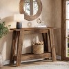 Tribesigns 41.3" 2-Tier Wooden Console Table, Farmhouse Entryway Table with Storage, Sofa Table Behind Couch for Living Room, Hallway, Foyer, Brown - 2 of 4