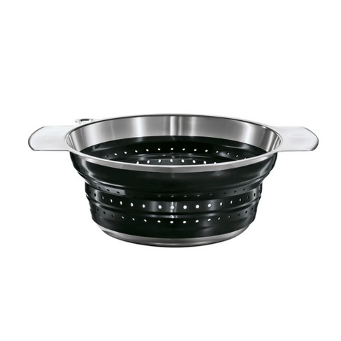  Rosle Stainless Steel Collapsible Colander, 10-inch, Black: Rosle  Strainer: Home & Kitchen