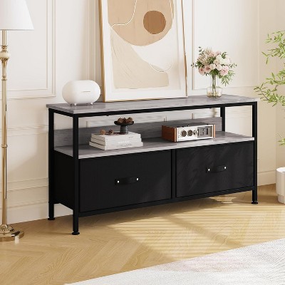 TV Stand Cabinet Entertainment Center TV Console Table TV Stand With 2 Drawers & Shelves Multi-Functional TV Table for Living Room