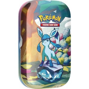 Pokemon TCG: Scarlet & Violet —Prismatic Evolutions Mini Tin - Glaceon (2 Booster Packs & 1 Coin) - 1 of 4