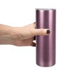 Elanze Designs Pharaoh Ancient Regal Icon 20 Ounce Double-Walled Stainless Steel Insulated Slim Travel Tumbler with Lid and Straw, Rose Gold - 4 of 4