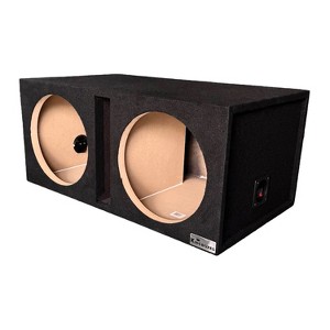 King Boxes D12V 12-In. Double-Speaker Single-Port Black Carpeted Enclosure - 1 of 4