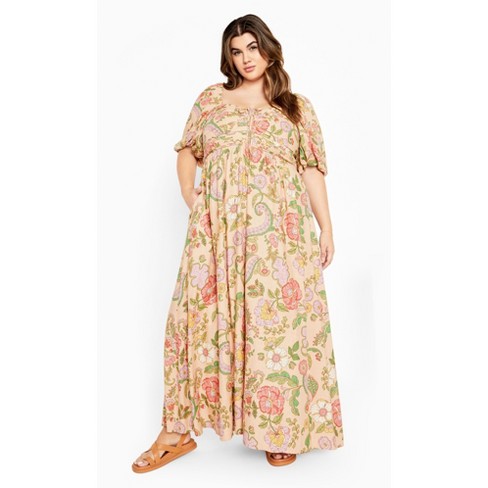 Women's Plus Size Ellea Maxi Dress - bellini | CITY CHIC - image 1 of 4