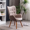 NicBex Silky Velvet Accent Chair,Upholstered Living Room Chairs with High Tufted Button Backrest,Cozy Armchair,Accent Chairs for Living Room - 4 of 4