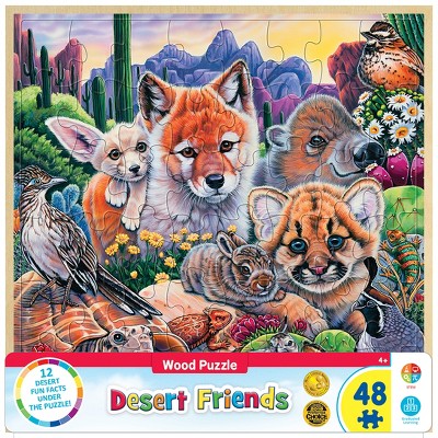 MasterPieces Wood Fun Facts of Desert Friends - 48 Piece Kids Puzzle