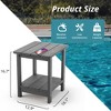 Arceso Outdoor Side Table, 2-Tier HDPS Patio End Table Weather Resistant, Morden Side Table for Patio, Pool, Porch - 2 of 4