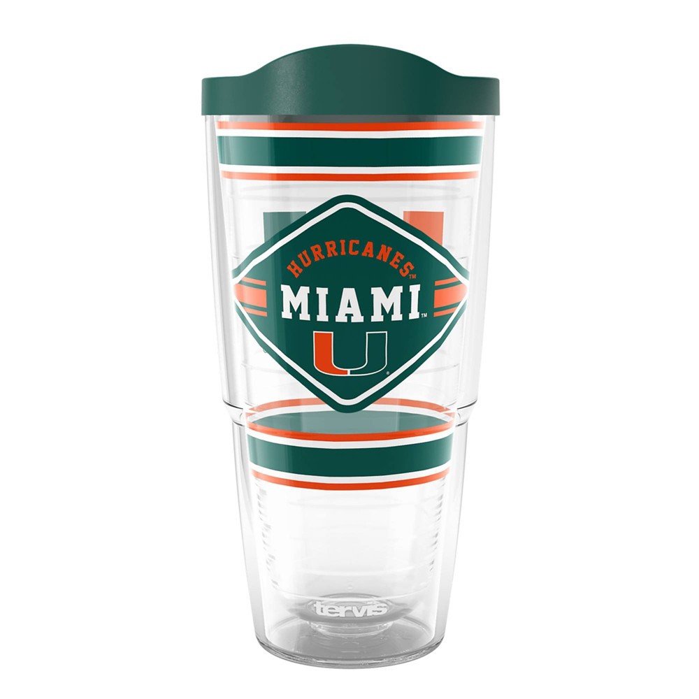 Photos - Glass NCAA Miami Hurricanes 24oz First String Classic Tumbler