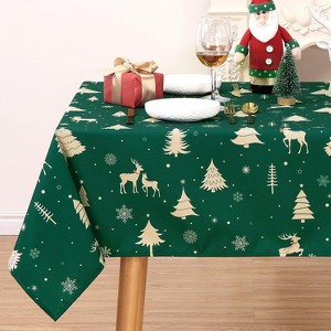 Christmas Tablecloth - Festive Waterproof Table Cover for Holiday Gatherings - 1 of 4