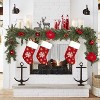 6Ft Christmas Garland, Pre-lit Artificial Garland with 20 LED, Pine Cones Berries Poinsettia, Garland for Mantle Fireplace Stairs Decoration - 2 of 4