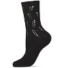 Memoi Women's Pointelle Sweater Knit Cozy Soft Crew Socks - 4 of 4