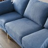 FENCY 4-Seat Suede Velvet Sleeper Sofa with Ottoman - 4 of 4