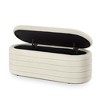 NicBex Modern 43" Boucle Fabric Storage Bench with Oval Shape for Bedroom and Living Room - 3 of 4