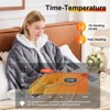 Inhand Wearable Heated Throw Blanket Shawl - 50"x60" Flannel Electric Robe Blanket Hoodie for Winter 5-Position Timer 10 Heating Levels - 4 of 4