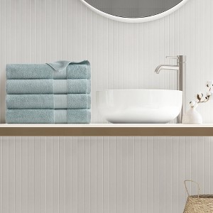 100% Premium Turkish Cotton Solid Color Bath Towel Set, Heavyweight High Absorbent Plushy & Durable Bath Towel - 1 of 4