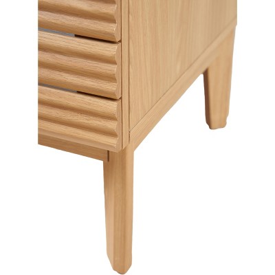 Calandre 20'' Oak Modern Farmhouse Slat Bath Vanity Cabinet