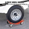 Heavy Duty Car Dollies Set - Sturdy Wheel Dollies for Garage Moving, Vehicle Maintenance, Suitable for Cars, Trucks, and Motorcycles - 4 of 4