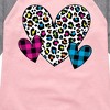 Girls' - Instant Message - Patterned Hearts Shirt Tail Raglan Graphic T-shirt - 2 of 4