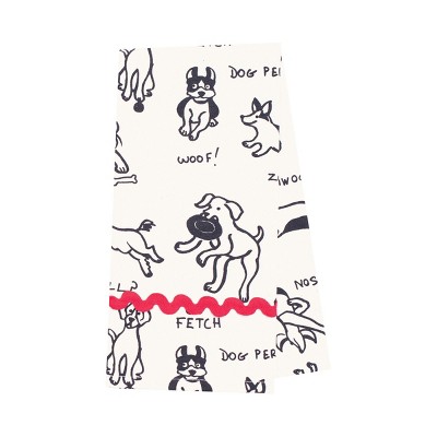 C&F Home Dog Person Printed Cotton Kitchen Towel