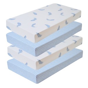 4-Pack Crib & Toddler Bed Sheets for Baby Girls and Boys, Fitted Mattress Sheets by Sweet Home Collection® - 1 of 4