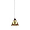 Toltec Lighting Any 1 - Light Pendant in  Black Copper with 7" Zion Art Glass Shade - 2 of 2