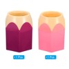 Unique Bargains Plastic Cute Large Capacity Hexagonal Base Pencil Holder 2 Pcs - 3 of 4