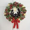 Collections Etc Lighted Nativity Scene Christmas Wreath - 2 of 2
