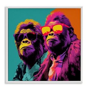 Stupell Industries Pop Style Gorilla Duo, 24" x 24" - 1 of 4