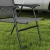 Resenkos 4 Piece Folding Patio Camping Chair Set,Steel, Mesh Fabric, Lawn, Gray - 4 of 4