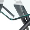 NicBex Dining Table for 4 Morden 71" Glass Dining Table Dining Room Table with Glass Tabletop and Trestle Legs for Kitchen - 4 of 4