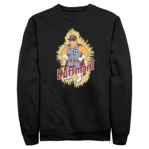 Men's The Simpsons Distressed Duffman Portrait Sweatshirt - 1 of 4