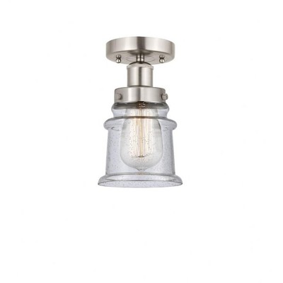 Canton - 1 Light Semi-Flush Mount In Industrial Style-9.25 Inches Tall and 5.25 Inches Wide