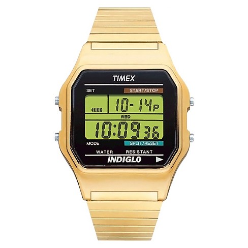 Men's Timex Classic Digital Expansion Band Watch - Gold T786779j : Target