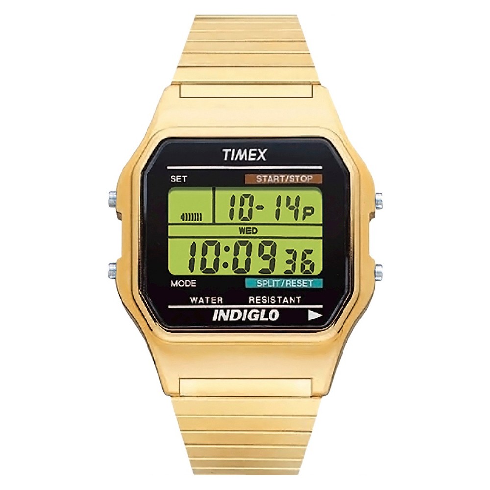 Mens (R) Digital Indiglo Gold-Tone Watch - Timex T786779J
