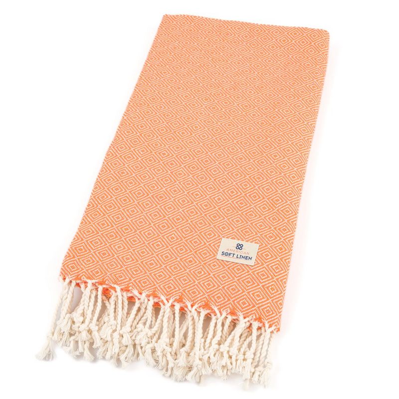 American Soft Linen Turkish Peshtemal Beach Towel, 100% Cotton Peshtemal Towels for Beach and Pool, 5 of 7