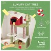 Angel Sar 54 Inch Christmas Themed Cat Tree, Multi-Level Cat Tower with 2 Condos & Plush Perches, Holiday Cat Furniture for Indoor Cats - 4 of 4